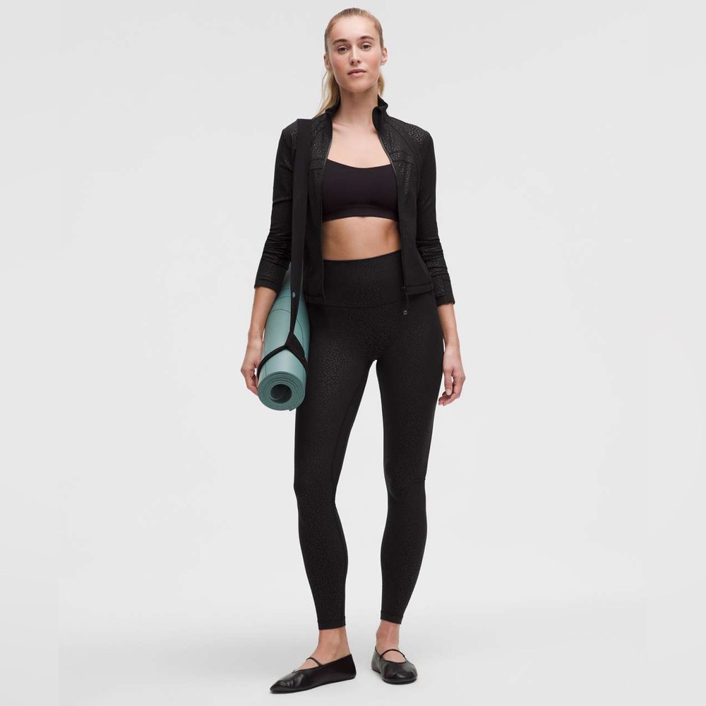Lululemon Align High-Rise Pant 28" Leopard Daisy Emboss Black - Size 4 - Picture 5 of 6